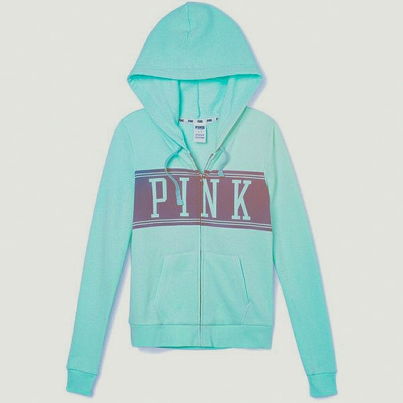 PINK Victoria's Secret Tops - PINK Victoria's Secret Zip-Up Hoodie